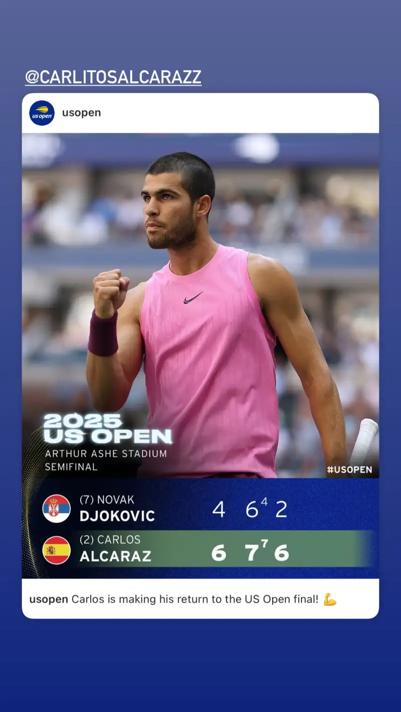 开云-3-0挺进美网决赛！巴特勒ins转发对决表并艾特阿尔卡拉斯